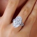 European Fashion Oval Zircon Ring For Women, Light Luxury Copper Index Finger Jewelry view 2