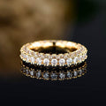 European American Style Three Sided Zircon Couple Ring Hip Hop Fashion Finger Jewelry view 4