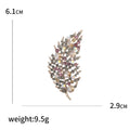 Alloy Rhinestone Leaf Brooch Pin For Scarves And Apparel view 5