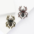 Alloy Rhinestone Spider Brooch Pin For Halloween Suit Decoration view 1