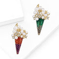 Alloy Enamel Ice Cream Brooch Pin For Cute Lapel Decoration view 2