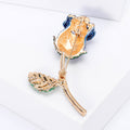 Alloy Rhinestone Rosebud Brooch Pin For Scarf And Apparel view 3