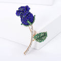 Alloy Rhinestone Rosebud Brooch Pin For Scarf And Apparel view 2