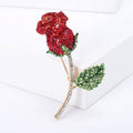 Alloy Rhinestone Rosebud Brooch Pin For Scarf And Apparel view 5