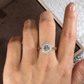 European Style Zircon Sunflower Wedding Ring For Women, Romantic Proposal Ceremony Jewelry view 3