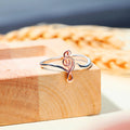 Two Tone Musical Note Copper Open Ring Creative Minimalist Split Color Fashion Jewelry view 4