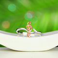 Two Tone Musical Note Copper Open Ring Creative Minimalist Split Color Fashion Jewelry view 3