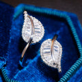 Luxury Open Leaf Ring For Women With Full Zircon Pave Adjustable Statement Finger Jewelry view 3