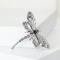Alloy Enamel Rhinestone Dragonfly Brooch Pin For Coat Decoration view 3