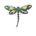 Alloy Enamel Rhinestone Dragonfly Brooch Pin For Coat Decoration view 5