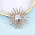 Alloy Rhinestone Sunflower Brooch For Suit And Apparel Accessories view 4
