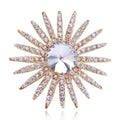 Alloy Rhinestone Sunflower Brooch For Suit And Apparel Accessories view 1