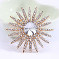Alloy Rhinestone Sunflower Brooch For Suit And Apparel Accessories view 6