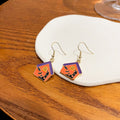 Halloween Pumpkin Black Cat Haunted House Enamel Alloy Dangle Hook Fun Holiday Party Earrings view 4