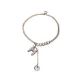 Light Luxury Korean Rhinestone English Letter Alloy Clavicle Necklace for Women view 5