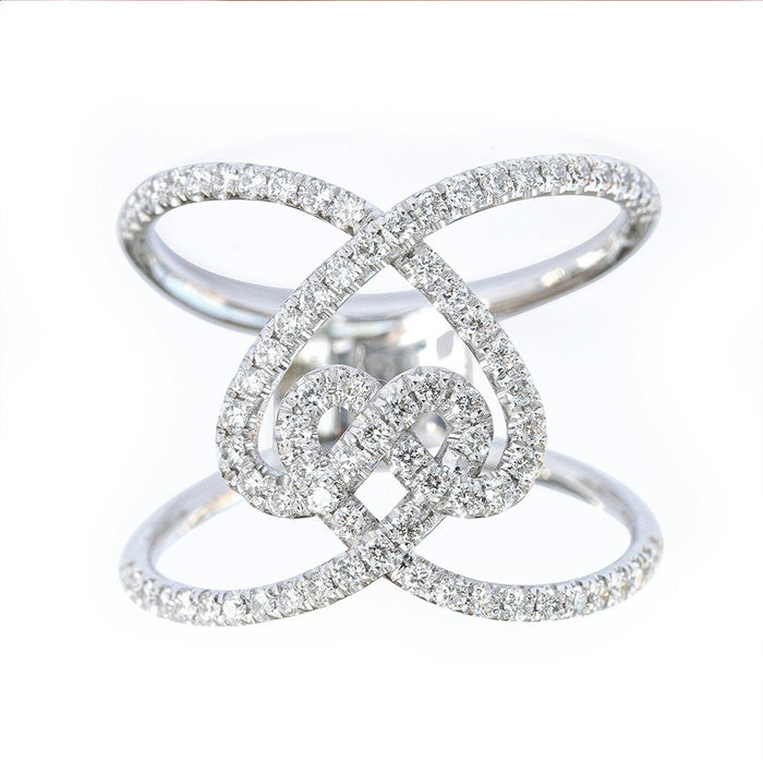 Trendy Exaggerated 3D Geometric Heart Shape Index Finger Ring For Women Fashion Jewelry