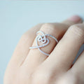 Trendy Exaggerated 3D Geometric Heart Shape Index Finger Ring For Women Fashion Jewelry view 2