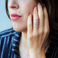 Trendy Exaggerated 3D Geometric Heart Shape Index Finger Ring For Women Fashion Jewelry view 4