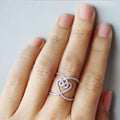 Trendy Exaggerated 3D Geometric Heart Shape Index Finger Ring For Women Fashion Jewelry view 3