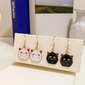 Korean Cute Cartoon Enamel Bat Holiday Character Fish Hook Earrings For Women Fashion Jewelry view 2