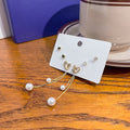 Sterling Silver Needle Bow Flower Tassel Earring Set, Zircon Heart Pearl Stud Earrings 3 Pairs view 4
