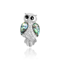 Alloy Abalone Shell Owl Brooch For Vintage Clothing Accessories view 1