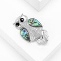 Alloy Abalone Shell Owl Brooch For Vintage Clothing Accessories view 2