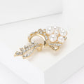 Alloy Rhinestone Pearl Bouquet Brooch Pin For Womens Suits view 3