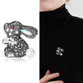 Alloy Rhinestone Rabbit Brooch For Zodiac Clothing Accessories view 2