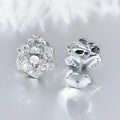 Elegant Camellia Flower Zircon Stud Earrings For Women Light Luxury Floral Jewelry view 3