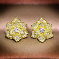 Elegant Camellia Flower Zircon Stud Earrings For Women Light Luxury Floral Jewelry view 1