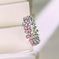Simple Forest Style Pink Flower Resin Ring, Romantic Woven Wreath Index Finger Ring For Students view 3