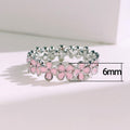 Simple Forest Style Pink Flower Resin Ring, Romantic Woven Wreath Index Finger Ring For Students view 5