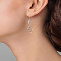 Simple Smooth Hollow Figure Eight Dangle Earrings For Women, Unique Shape Ear Jewelry view 3