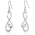 Simple Smooth Hollow Figure Eight Dangle Earrings For Women, Unique Shape Ear Jewelry view 1