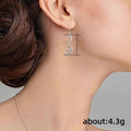Simple Smooth Hollow Figure Eight Dangle Earrings For Women, Unique Shape Ear Jewelry view 5
