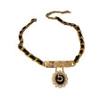 Pearl Rhinestone Geometric Heart Alloy Faux Leather Sweater Necklace For Women view 5