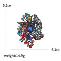 Alloy Crystal Glass Brooch Pin For Vintage Women's Clothing Accessories view 5