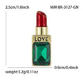 Alloy Lipstick Brooch Pin For Shirt Collar Decoration view 5