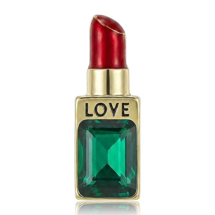 Alloy Lipstick Brooch Pin For Shirt Collar Decoration