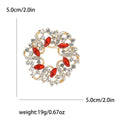 Alloy Rhinestone Floral Wreath Brooch Pin For Coats And Suits view 4