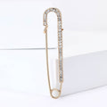 Metal Alloy Rhinestone Large Safety Brooch Pin For Suits view 3