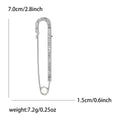 Metal Alloy Rhinestone Large Safety Brooch Pin For Suits view 5