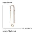 Metal Alloy Rhinestone Large Safety Brooch Pin For Suits view 6