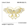 Alloy Zircon Butterfly Brooch Pin For Shirts And Blouses view 5