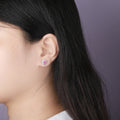 Korean Style Water Drop Zircon Stud Earrings, Shiny Sweet Pear Shape Earrings For Women view 3