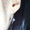 Hollow Geometric Angel Wing Zircon Drop Earrings, Elegant Versatile Fashion Ear Jewelry view 2