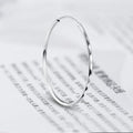 Minimalist Big Hoop Earrings, Simple Diamond Shape Engraved Oversized European Statement Earrings view 4
