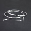 Minimalist Big Hoop Earrings, Simple Diamond Shape Engraved Oversized European Statement Earrings view 5