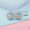 Luxury Swan Stud Earrings For Women, Full Zircon Spiral Animal Earrings Fashion Jewelry view 5
